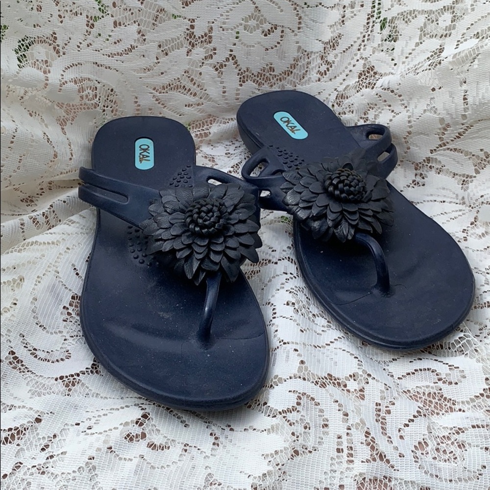 Oka-B Blue Flip Flops